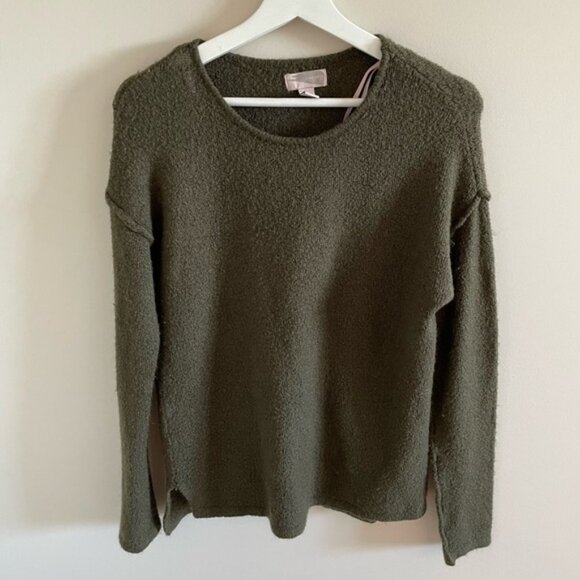 Forever 21 Dark Olive Green Soft Crewneck Sweater Size Small - Picture 3 of 6